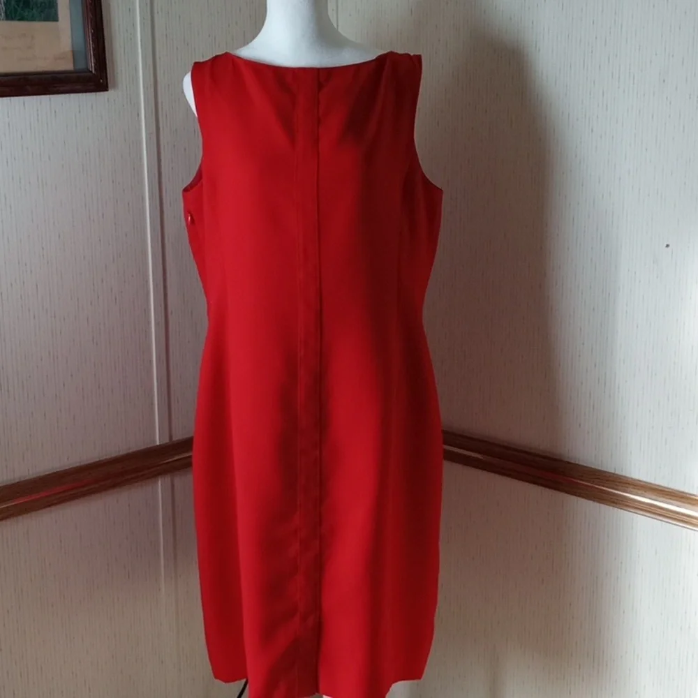 Calvin Klein Red Midi Dress, Professional, Office, Party, Special Occasions, Hol - Picture 4 of 9